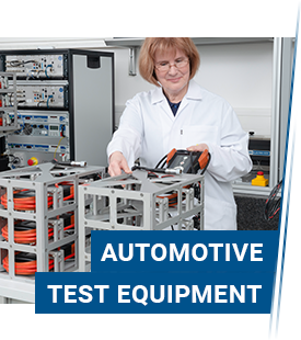 Measurement technician in a test laboratory calibrating HU adapters
